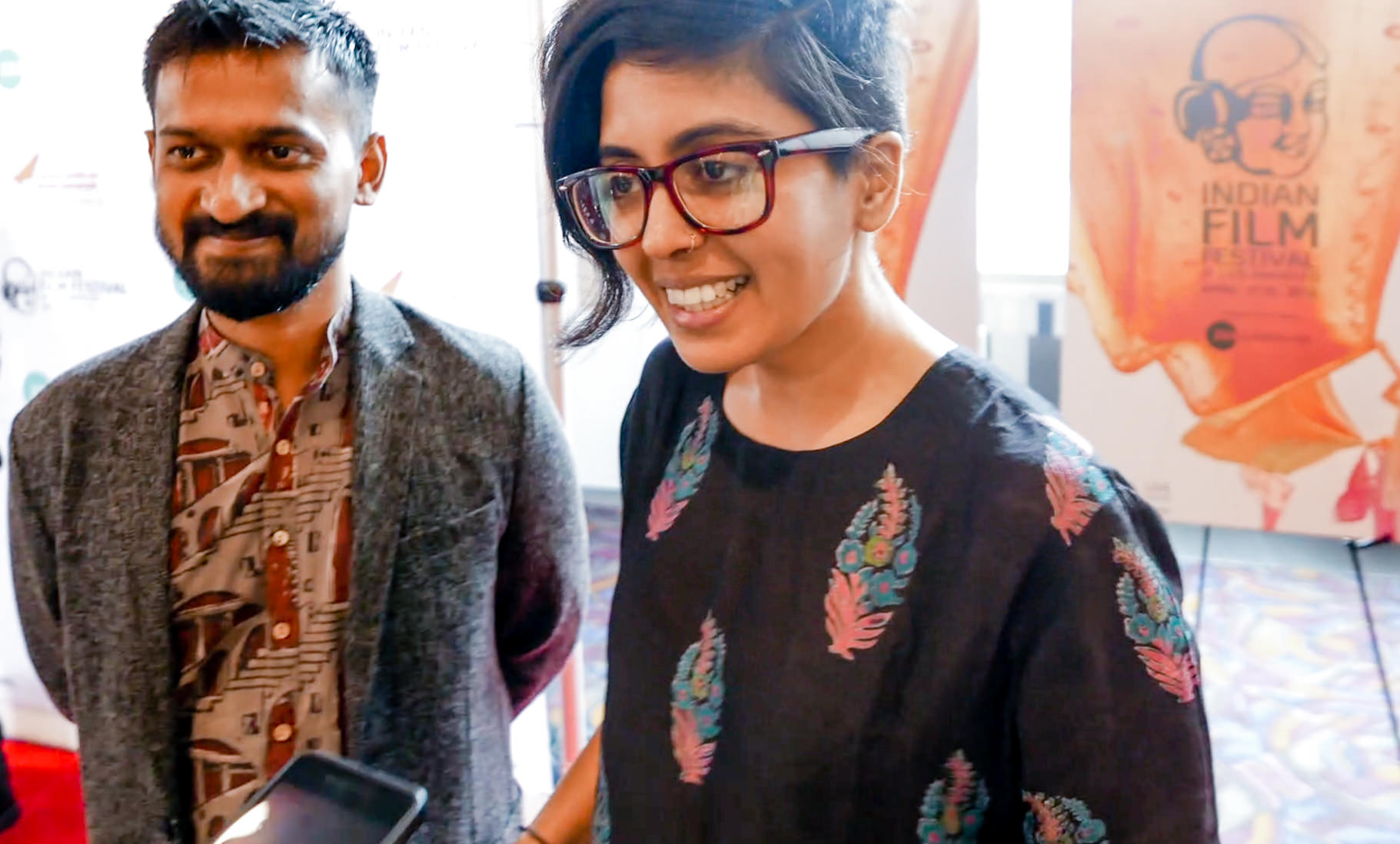 Director Bornila Chatterjee (R) and co-writer Tanaji Dasgupta at IFFLA